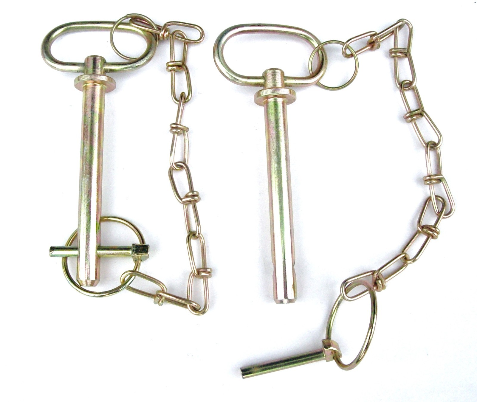 2 GOLIATH INDUSTRIAL 1/2″ TRACTOR PINS SAFETY CHAIN WAGON TRAILER HITCH HP12WC