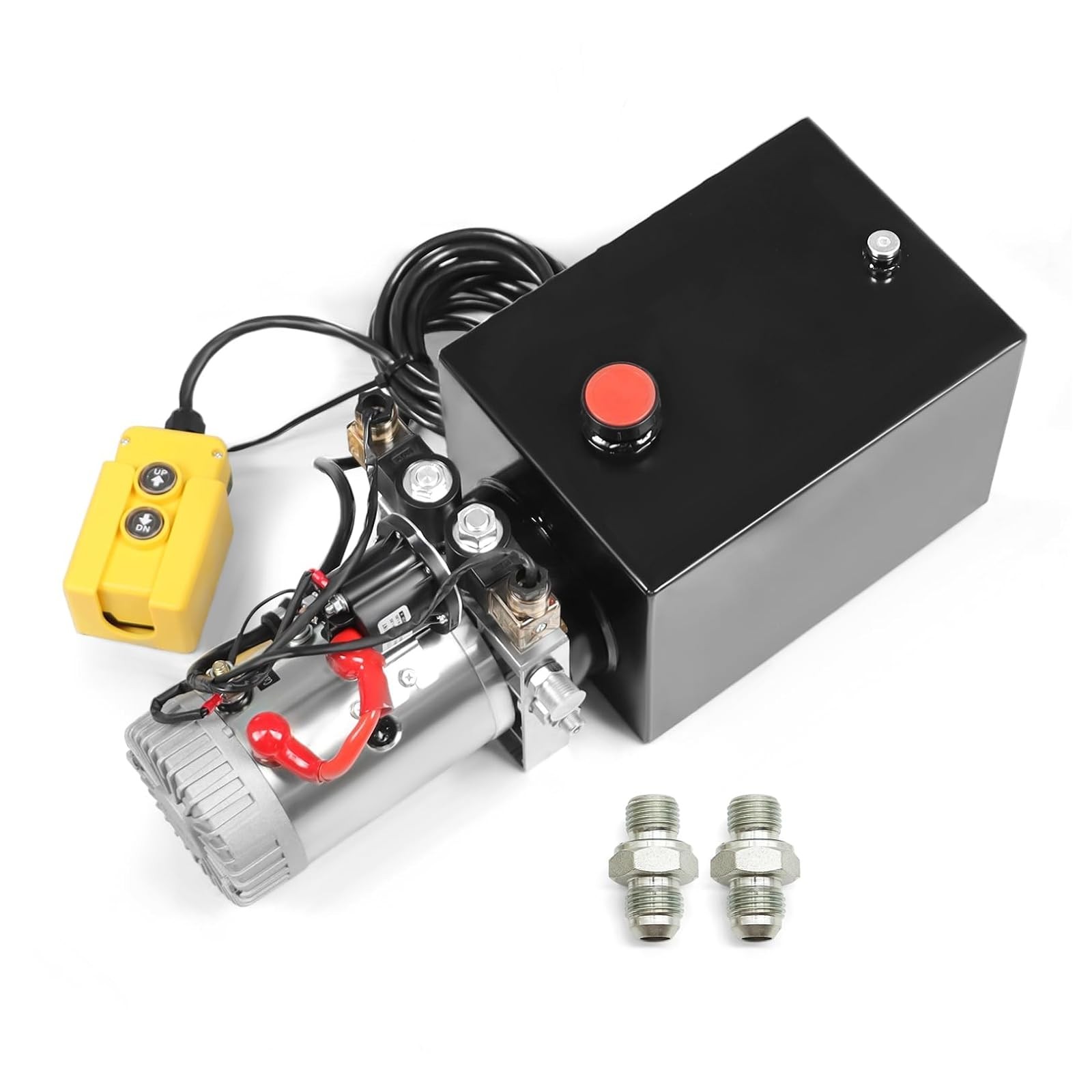 Nakkaa 12V Hydraulic Power Unit 8 Quart Double Acting Dump