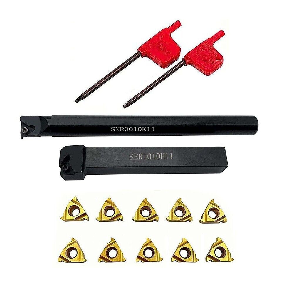 3/8 Threading Tool Holder 1 Set 11ER AG60 Alloy Steel External Internal Lathe