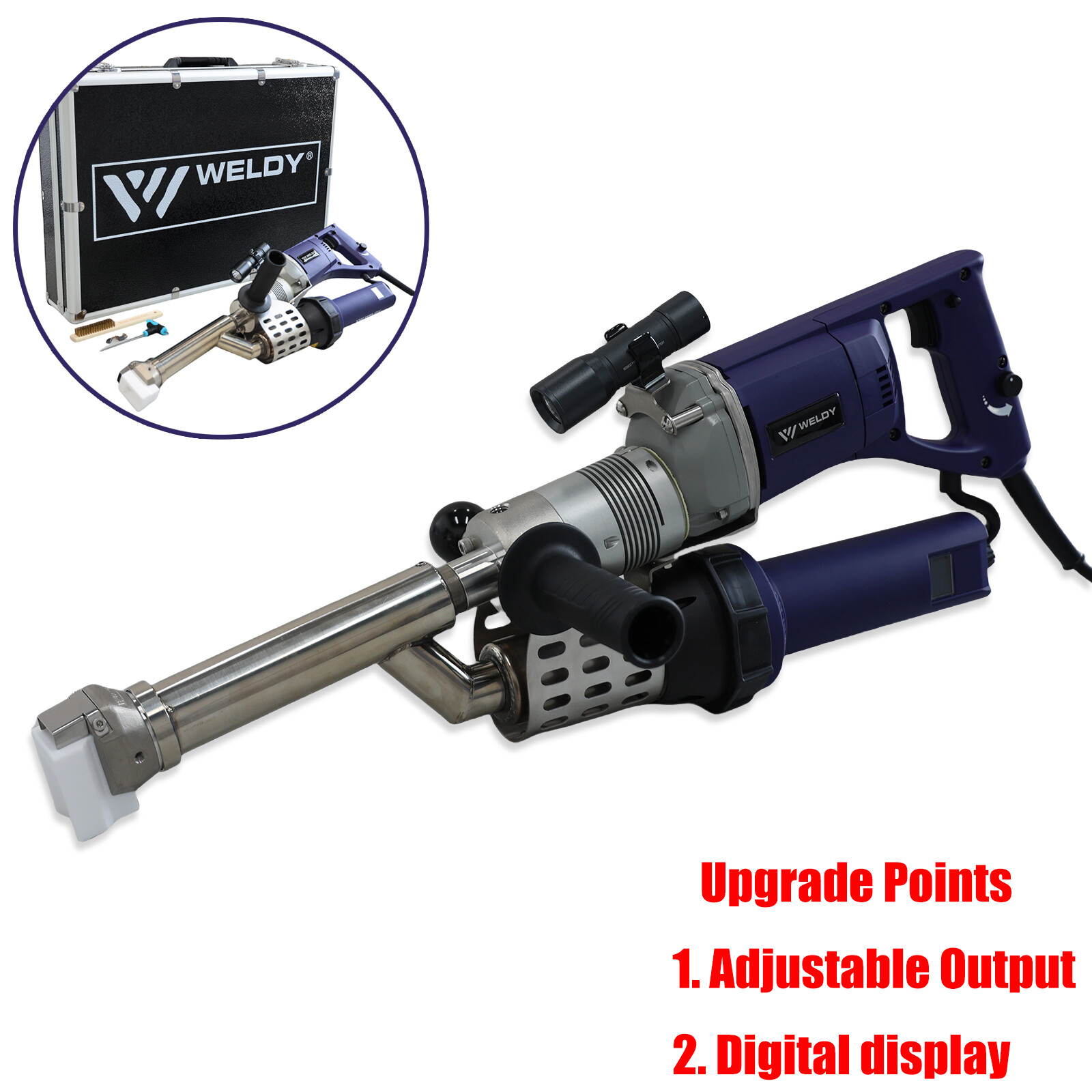 Weldy 230V Booster EX3 Plus Digital Plastic Hand Extruder + 5kg Welding Rod HDPE