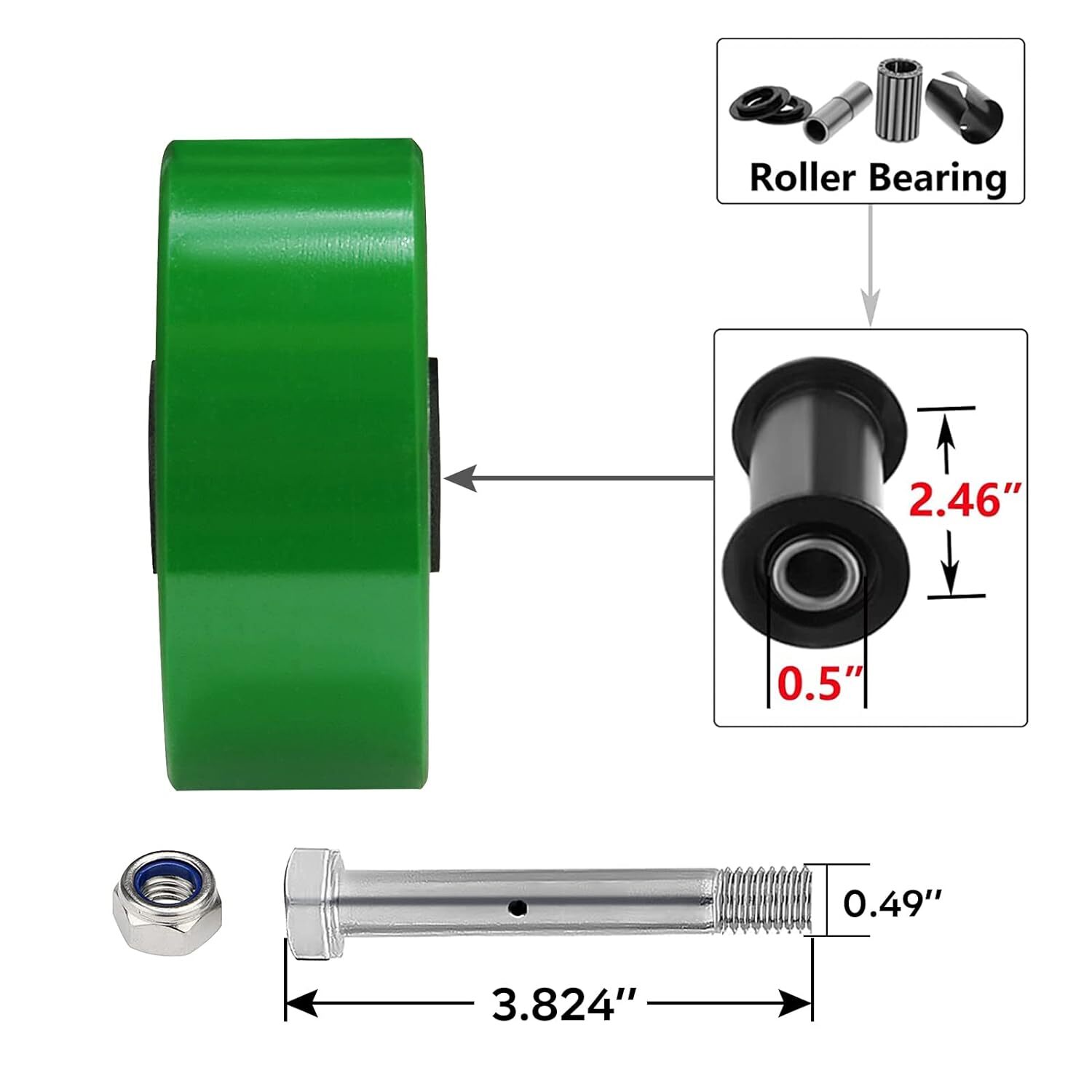 5 Inch Caster Wheels Heavy Duty,Capacity1000-4000LB