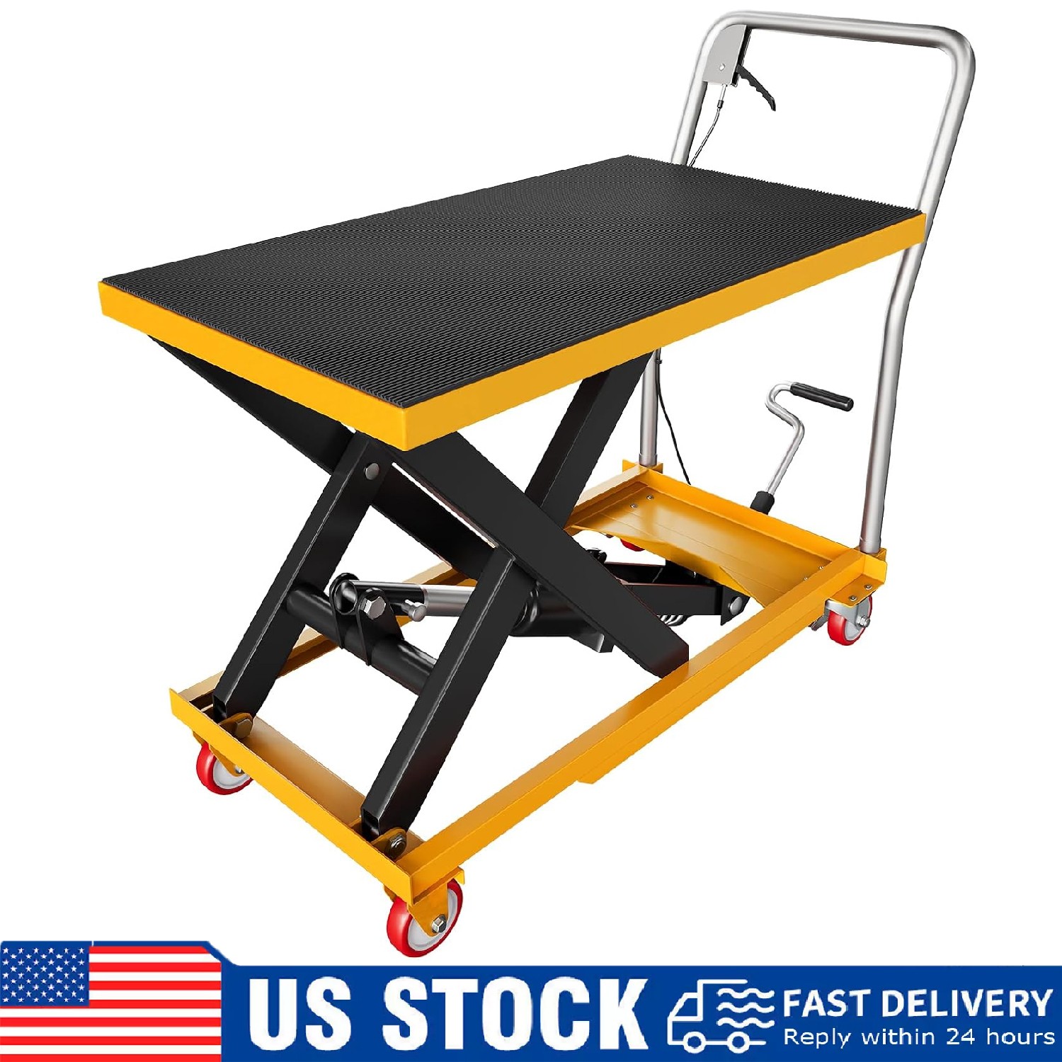 28.5″ Hydraulic Lift Table Cart ,500 Lbs Capacity Single Scissor Lifting Table