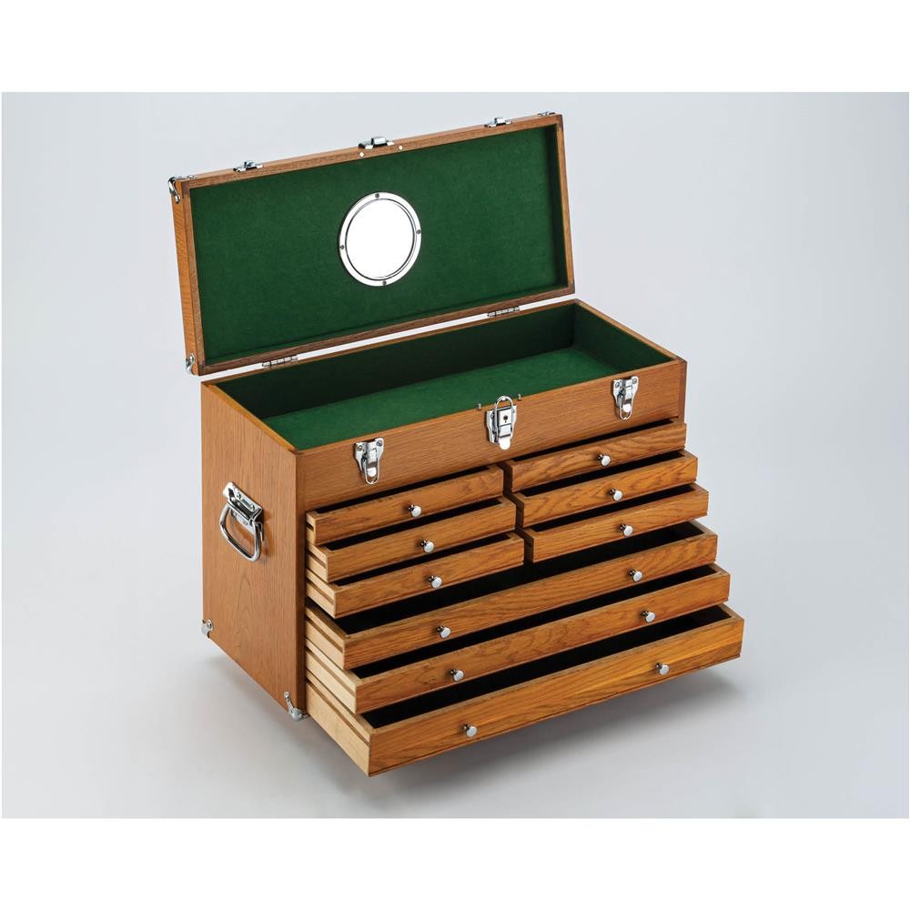 T33819 23″ Series 9-Drawer Red Oak Tool Chest