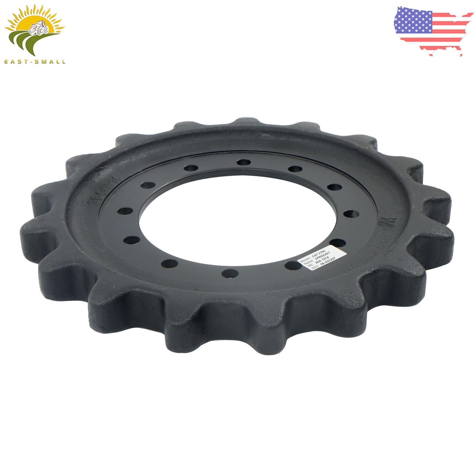 304-1916 Sprocket For CAT 289D 289D3 289DLRC 299C 299D 12 Bolt Hole 17Teeth