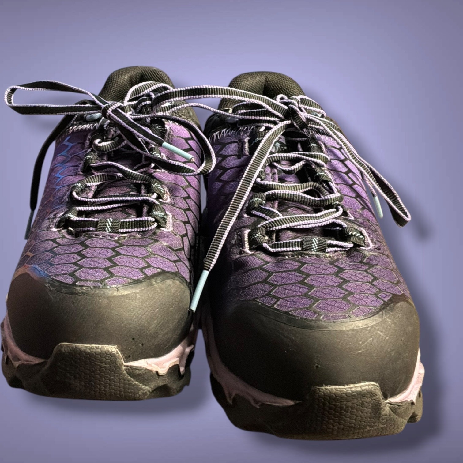 NWOT Women’s 8M TIMBERLAND PRO Powertrain Purple Black Alloy Toe Work Sneakers