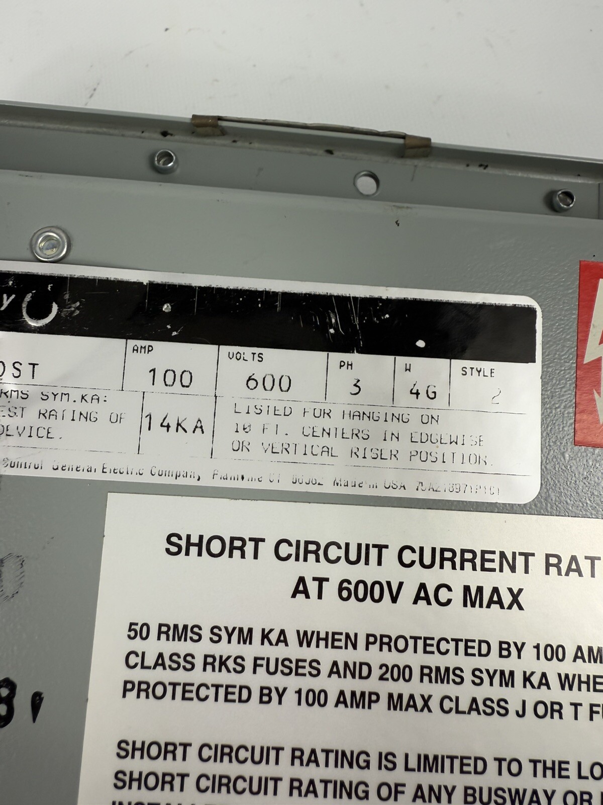 NEW GE DP4GA01SOST 100A 600V 3P DH Busway, 4 Wire With Ground. 100 AMP, DP4