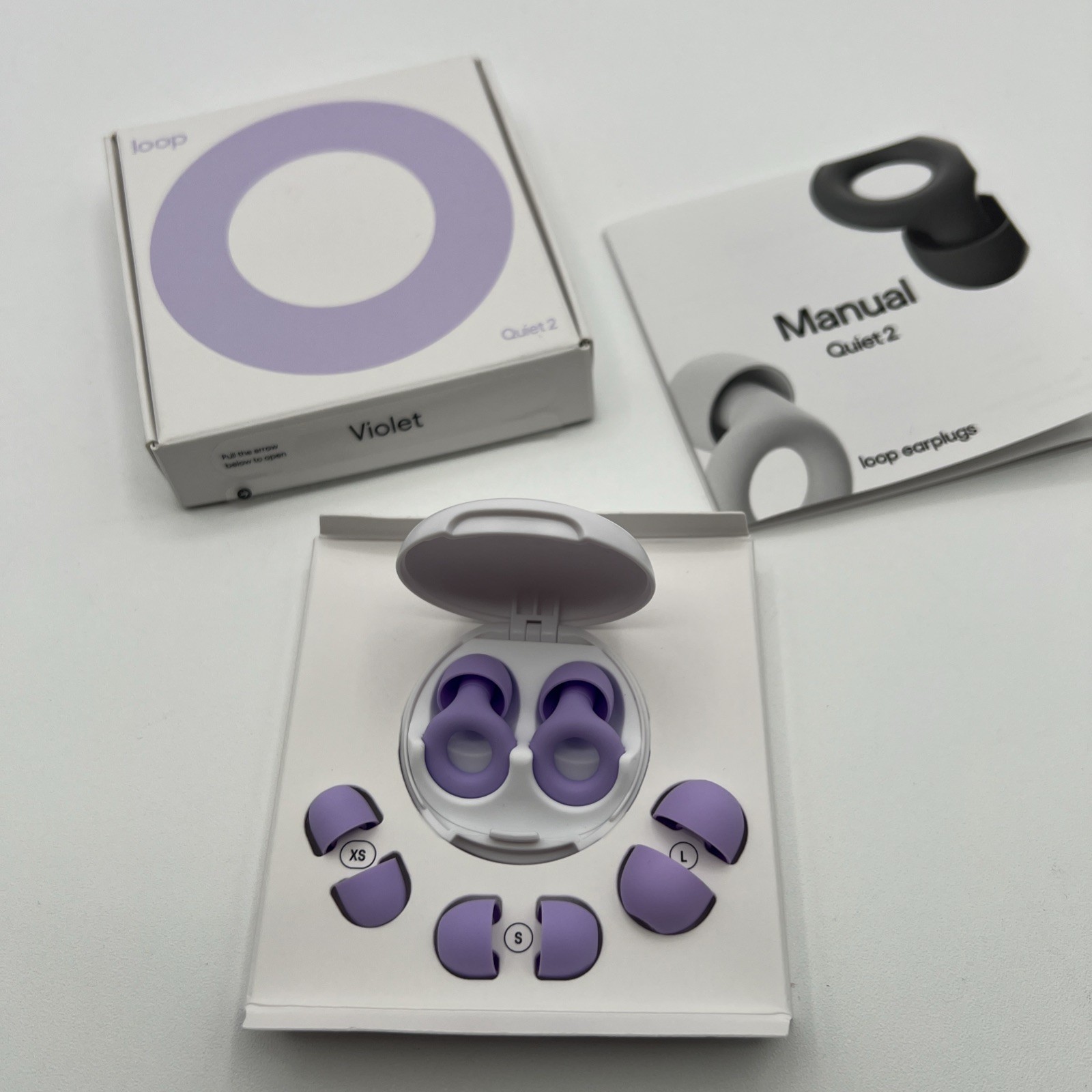 Loop Earplugs Quiet 2 – Noise Reduction 14db – Violet – NEW Open Box