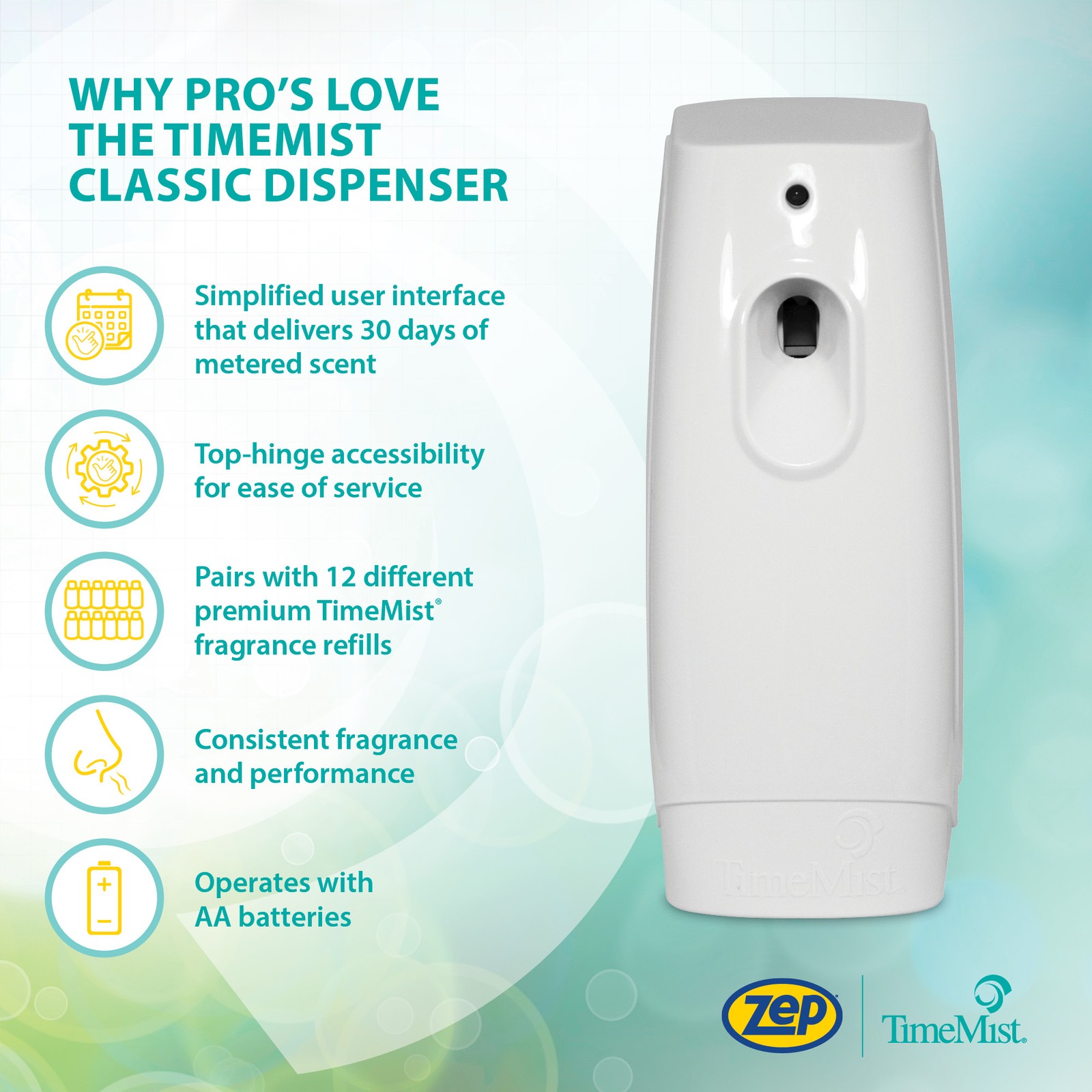TimeMist Classic Metered Aerosol Air Freshener Fragrance Dispenser – (Case of 6)