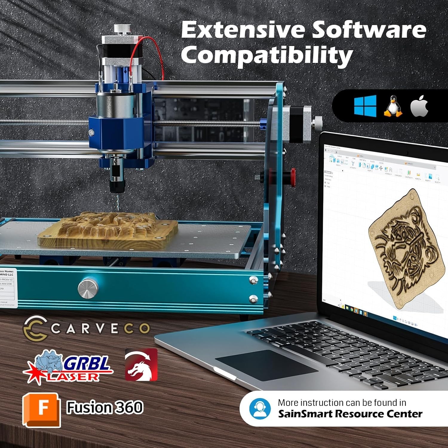 Compact and Powerful Genmitsu 3018-PROVer V2 CNC Router for Art & Small Business