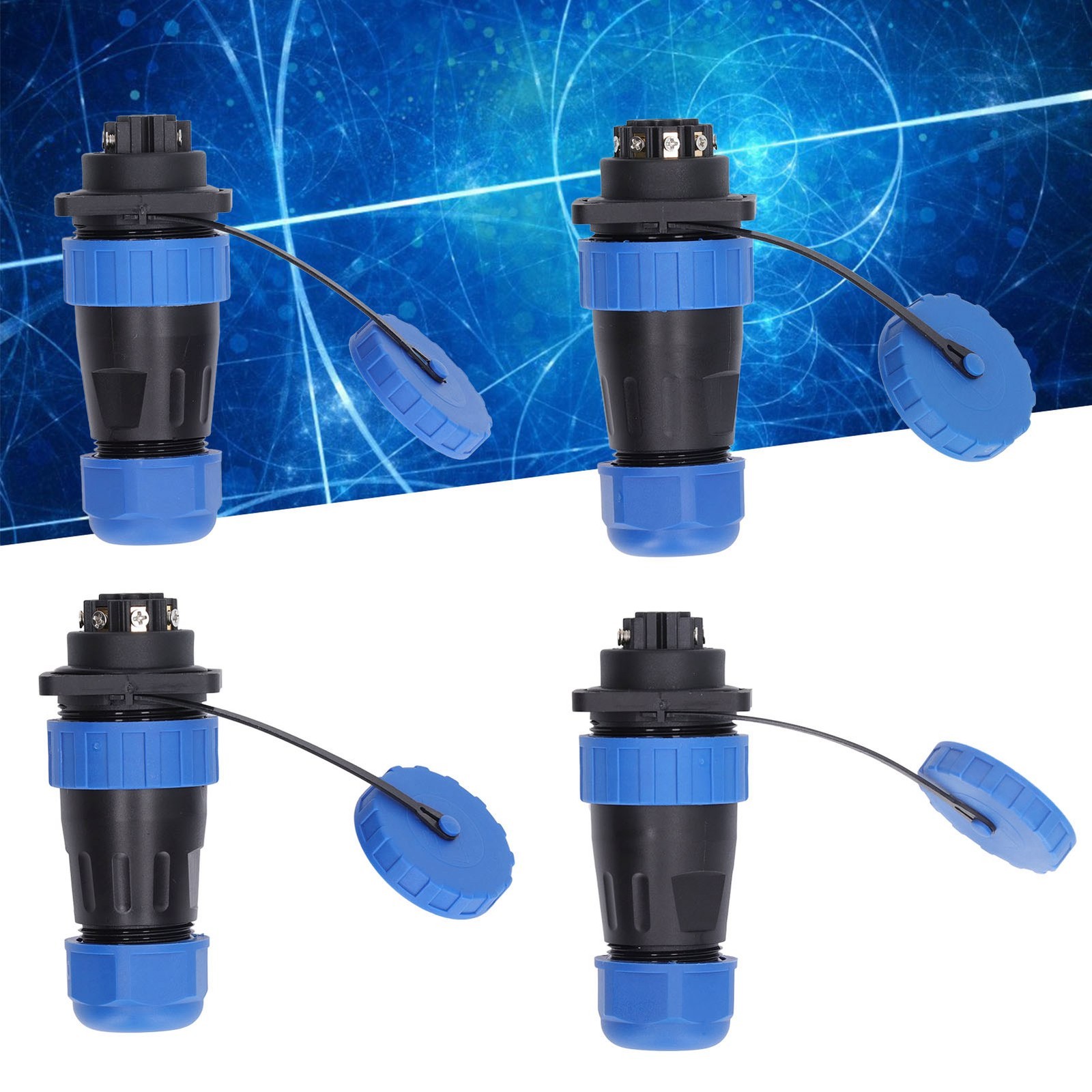 Waterproof Plug Socket Connector 380V 45A IP68 Waterproof Weld Free Aviation