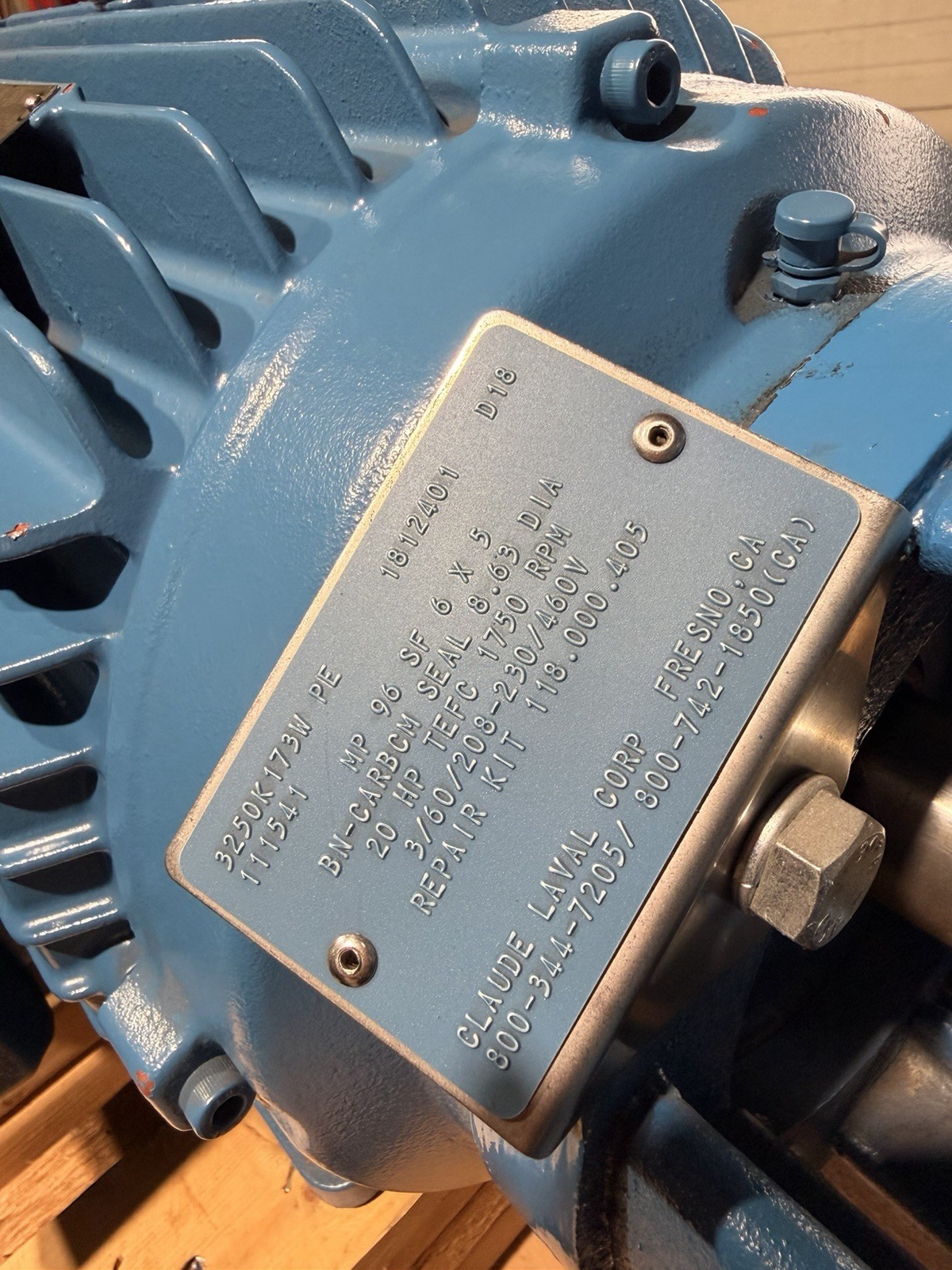 Wilo/Scot Centrifugal Pump 96 SF 6×5 Flanged 20HP WEG TEFC 1750 RPM