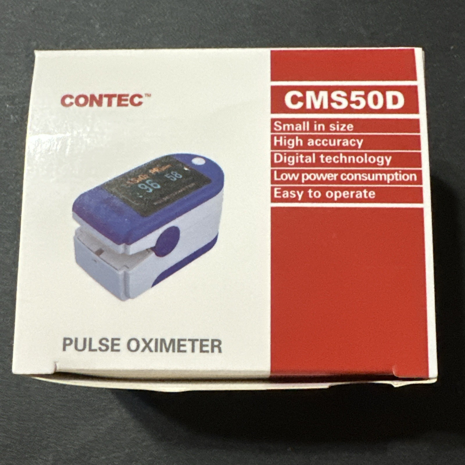 Original CONTEC CMS50D Fingertip Pulse Oximeter SpO2 Pulse Rate New In Box