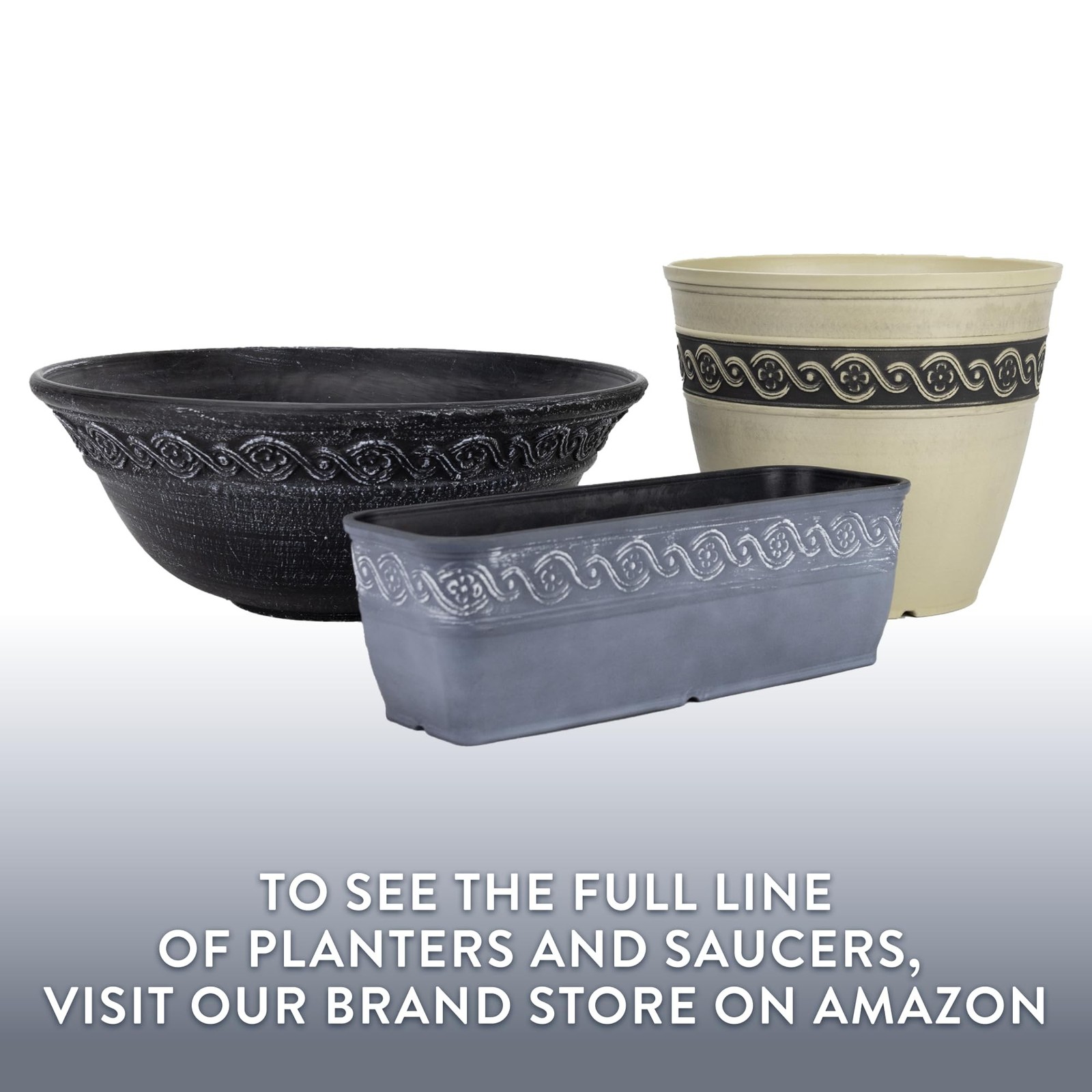 Classic Home and Garden Corinthian Trough Planter, 10″, Bronze, Pack of 3 10′