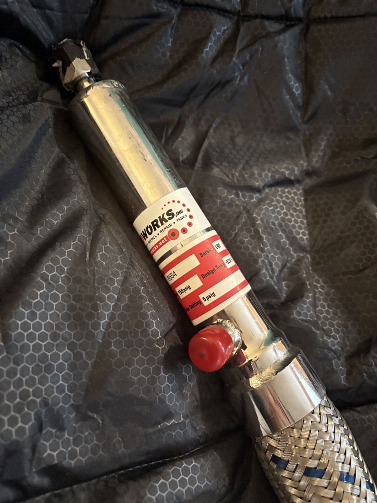 CryoWorks 6ft LN2 Liquid Nitrogen Hose w/ Separator Vent