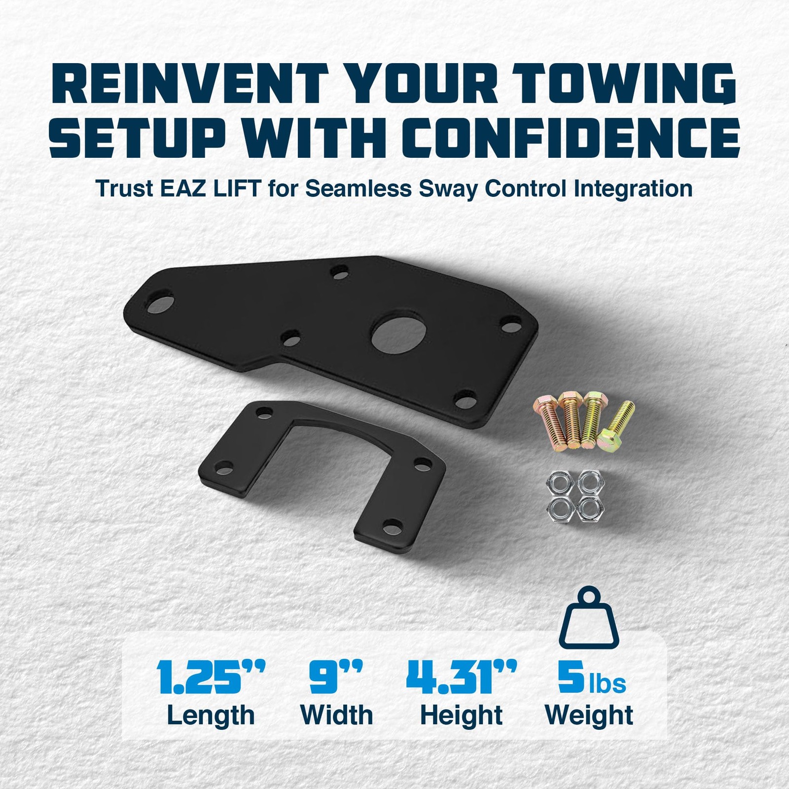 Powder Coated Steel Easy to Install Sway Control Left or Right Utility Ball M…