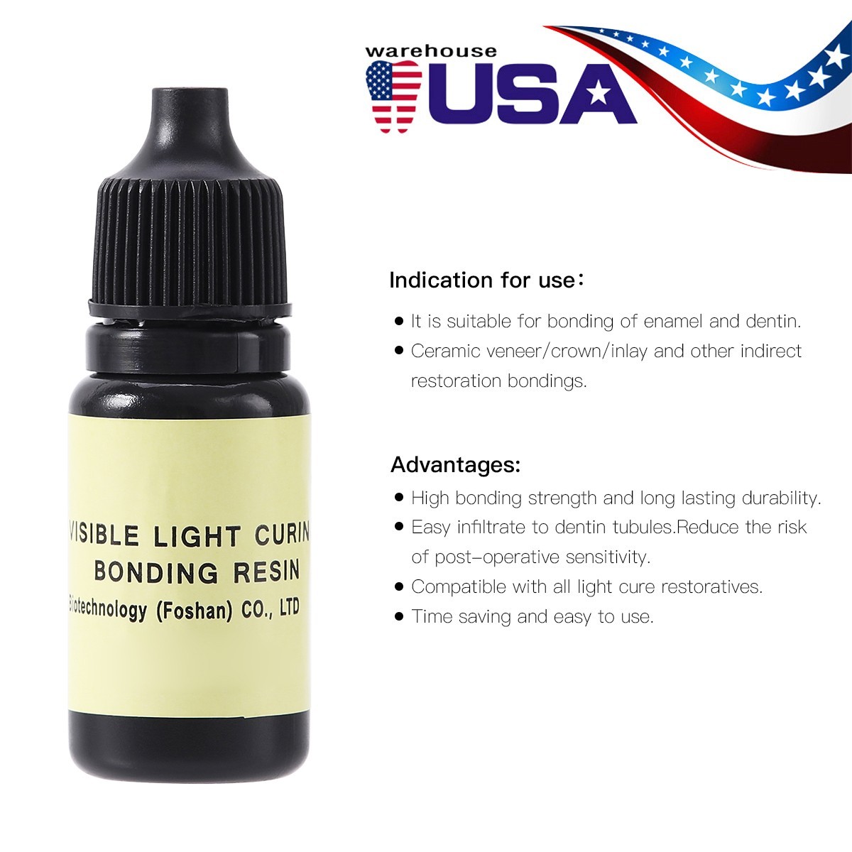 Dental Visible Light Cure Bonding Resin/Enamel Cure Adhesive /Caries Indicator