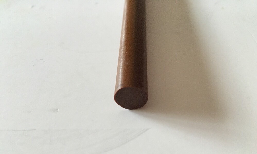 DUPONT VESPEL POLYIMIDE ROD SP-1 BROWN .375 DIA X 9.500″ LENGTH UNFILLED POLYMER