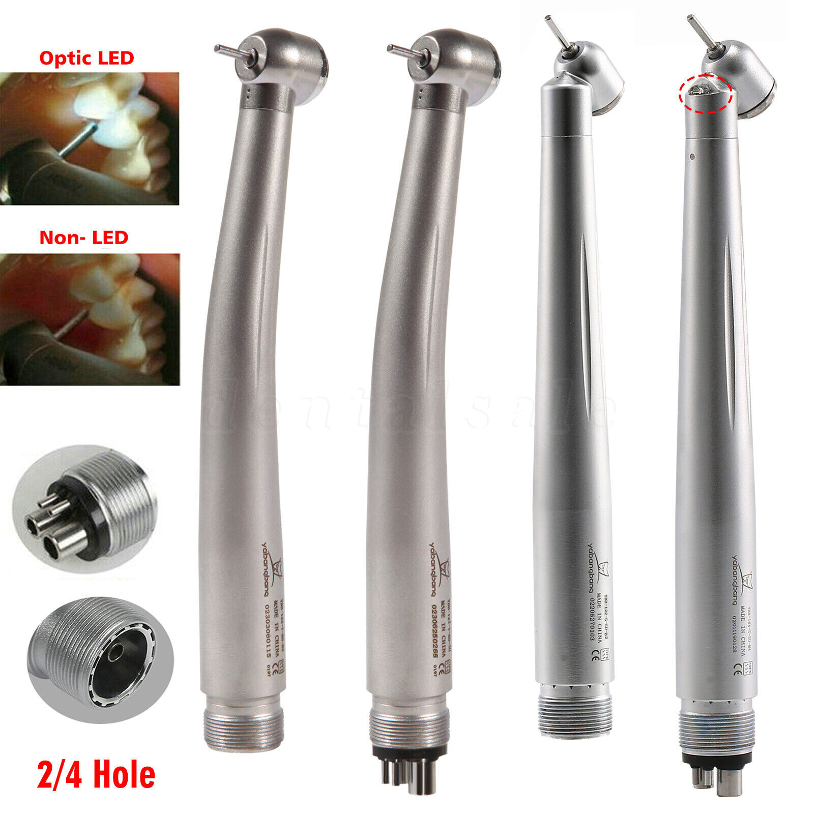 Yabangbang Dental (LED) 45° Degree Surgical High Speed Handpiece Turbine 2/4Hole