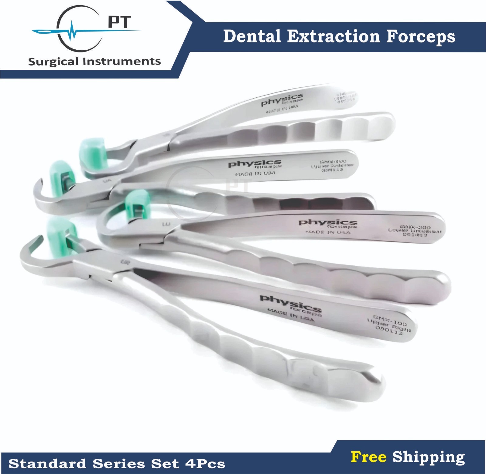 Dental Extraction Physics Forceps Standard Series Set Of 4 Pcs 45 Free Bumpers