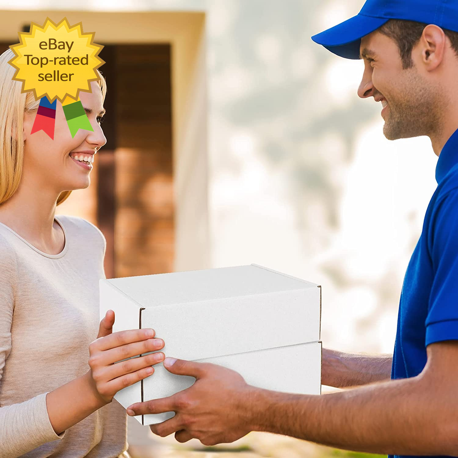 Shipping Boxes 7X5X2 Inches White Small Mailing Boxes 25 Pack Cardboard Corrugat