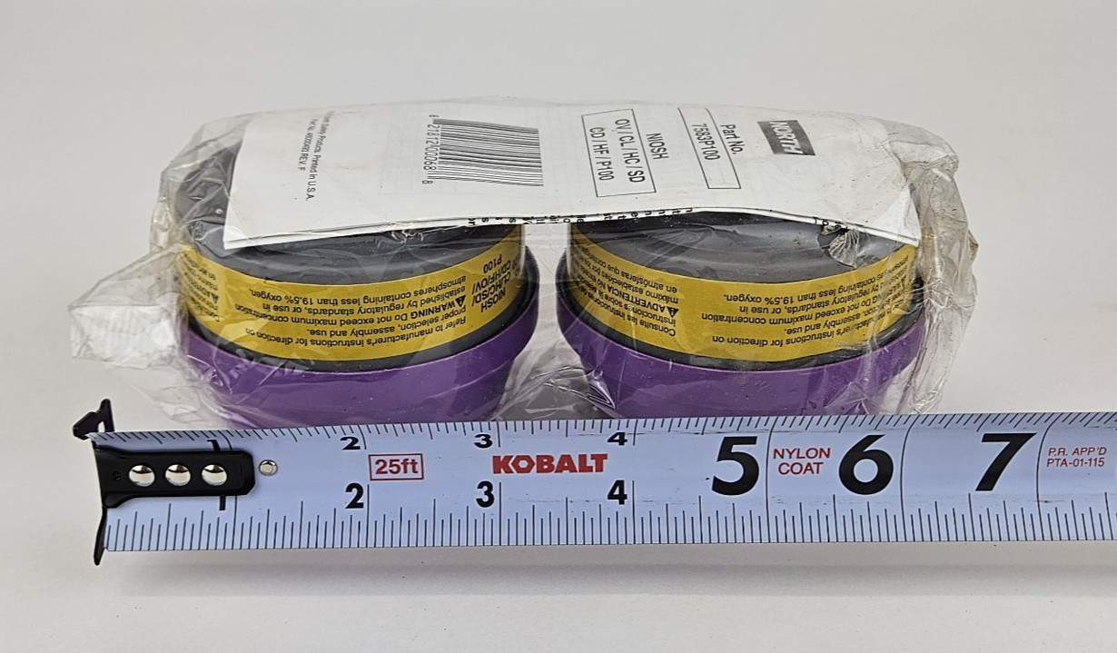 North 7580P100 | P100 Particulate Filter, Respirator Cartridges, 2 Packs SEALED