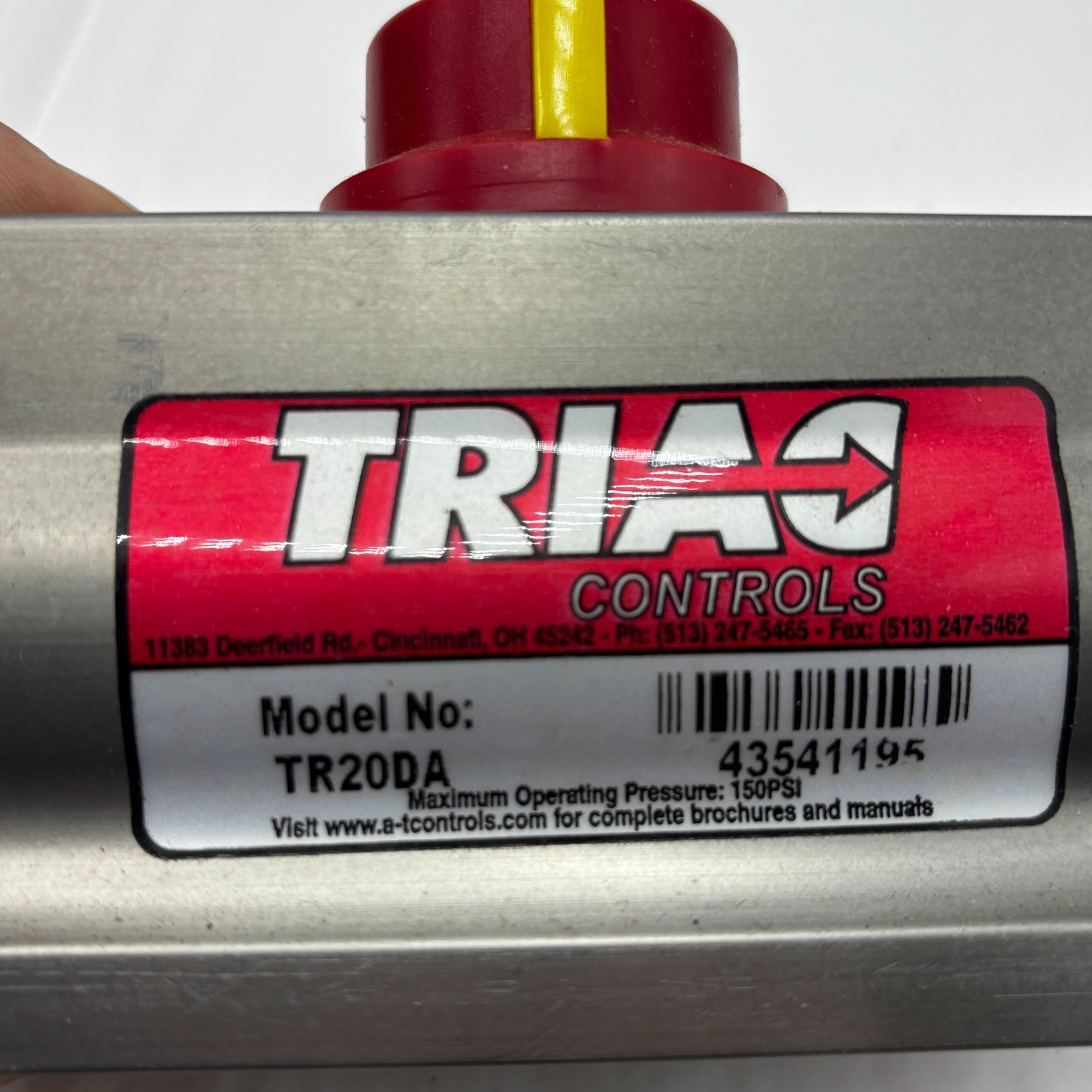 TRIAC CONTROLS TR20DA RACK & PINION ACTUATOR 150PSI TR20DA «FREE SHIPPING» 🎯