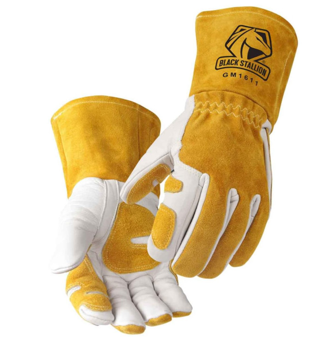 Black Stallion Welding Gloves Cowhide Leather MIG Large
