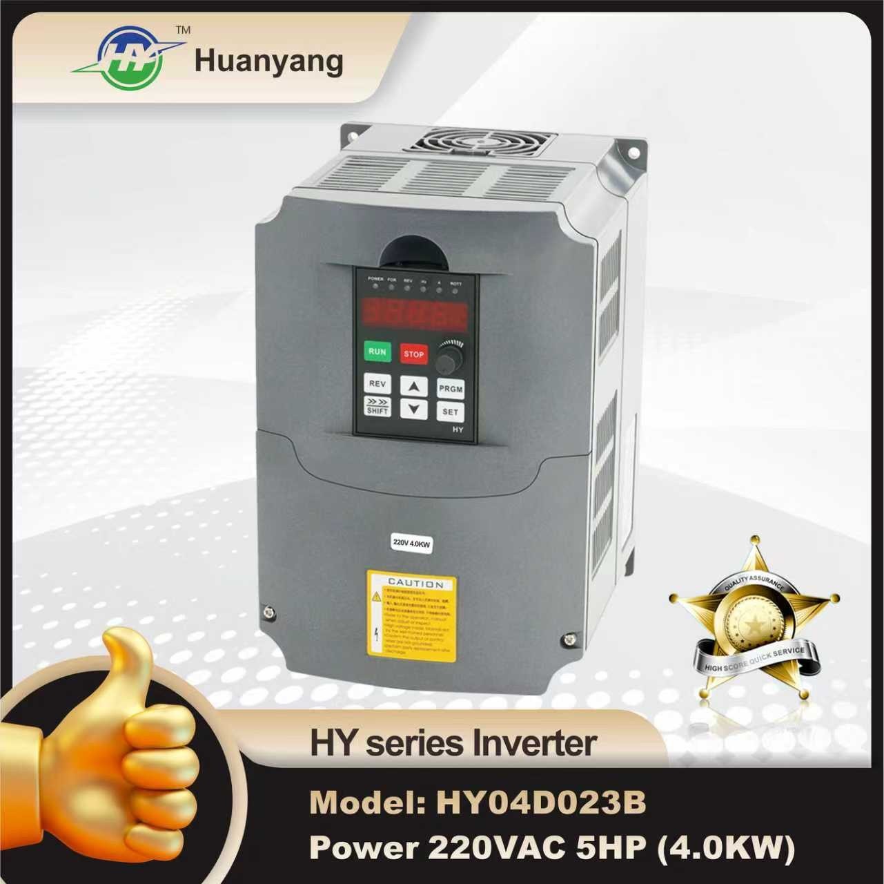 Huanyang VFD 220V 4.0kw 5HP Variable Frequency Drive Inverter Convert for Motor