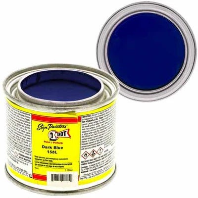 1 Shot Lettering Enamel Dark Blue 158L – 4oz Pinstriping Paint