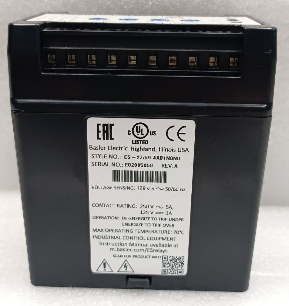 BASLER ELECTRIC ES-27/59 4AB1N0N0 UNDERVOLTAGE RELAY NEW FAST SHIPPING