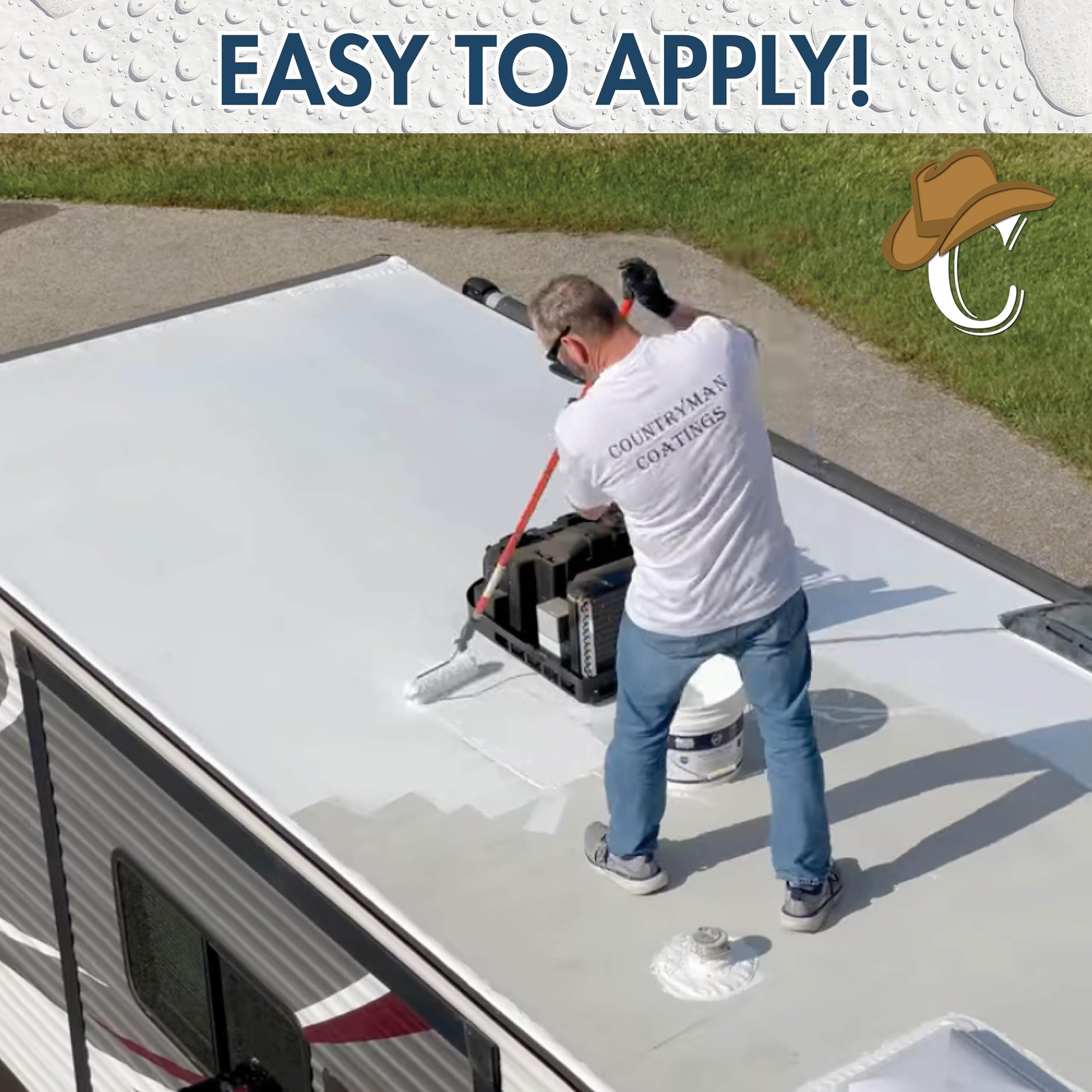 100% Silicone Roof Coating Sealant RV Camper Flat Roof Waterproof Quart