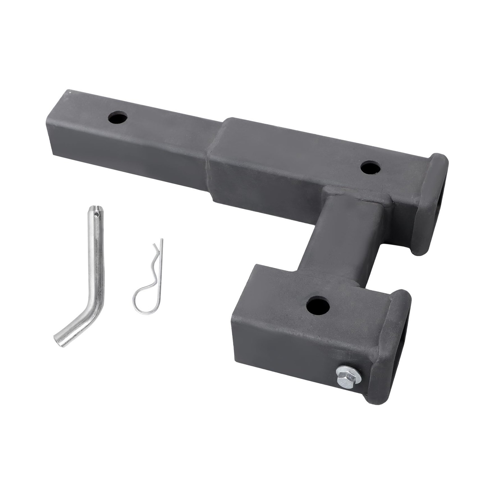 5000LB Steel Trailer Hitch Receiver Rise Drop Adapter 6.5in 2in Solid Shank