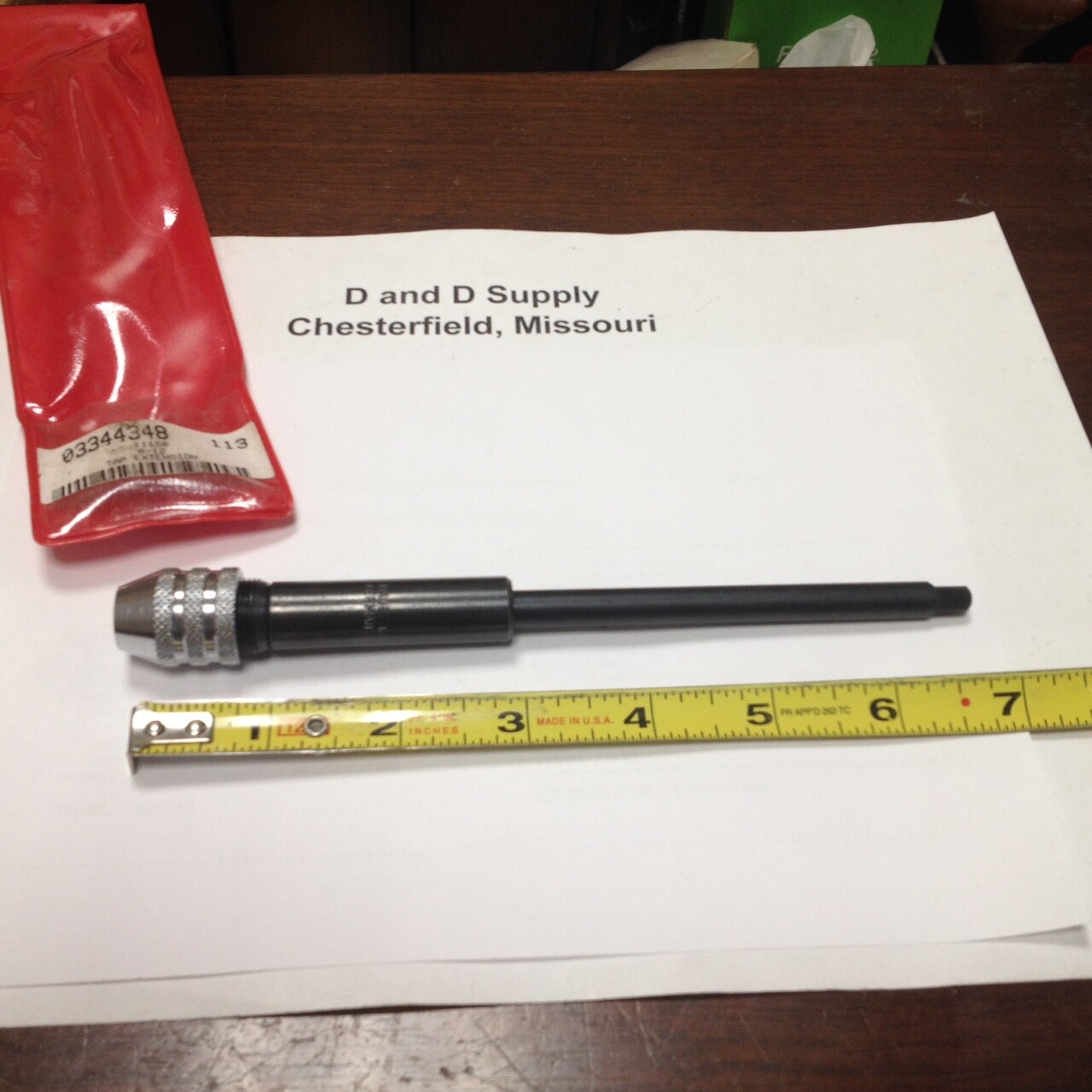 MSC 03344348, Value Collection Tap 7″ Extension, 2 Jaw Chuck, #0 to #12 Taps
