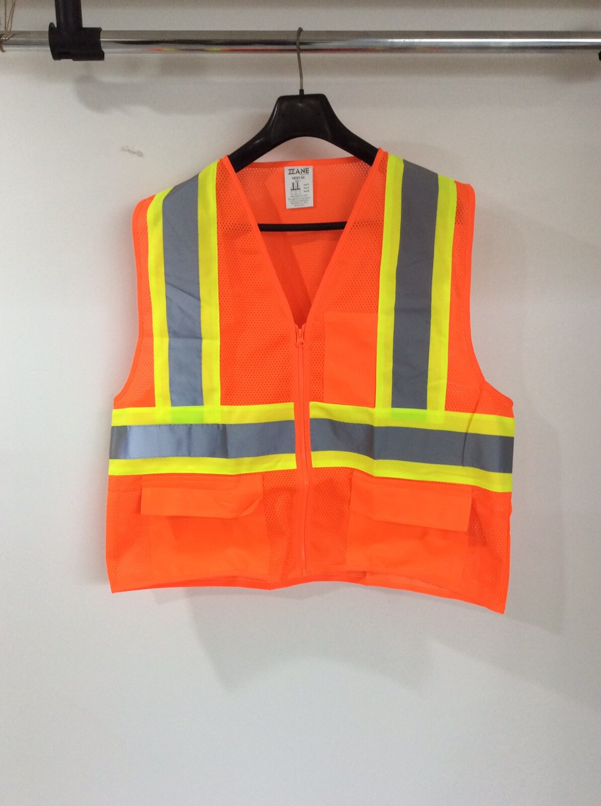 Hi-Vis Yellow Orange Safety Vest Reflective High Visibility Work Construction