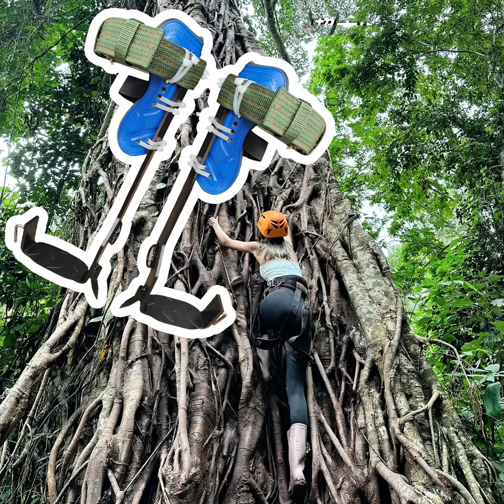 Tree Climbing Spikes Kit Adjustable Height Tree Climbing Set For Jungle Survival