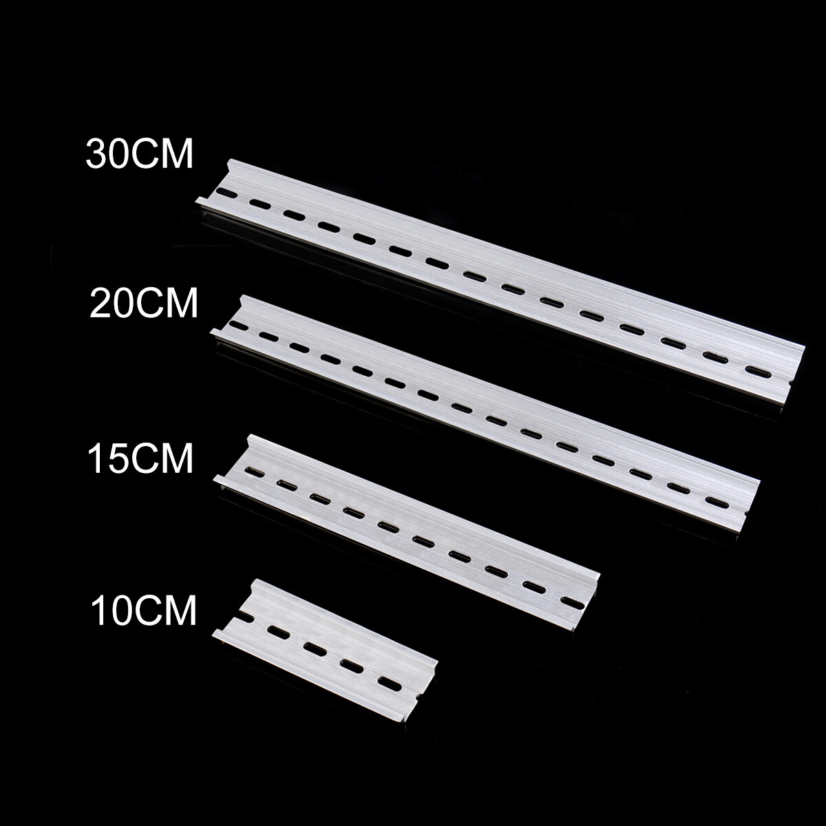 35mm Width Din Rail Aluminum Alloy Slotted Rail 10cm 15cm 20cm 30cm Length
