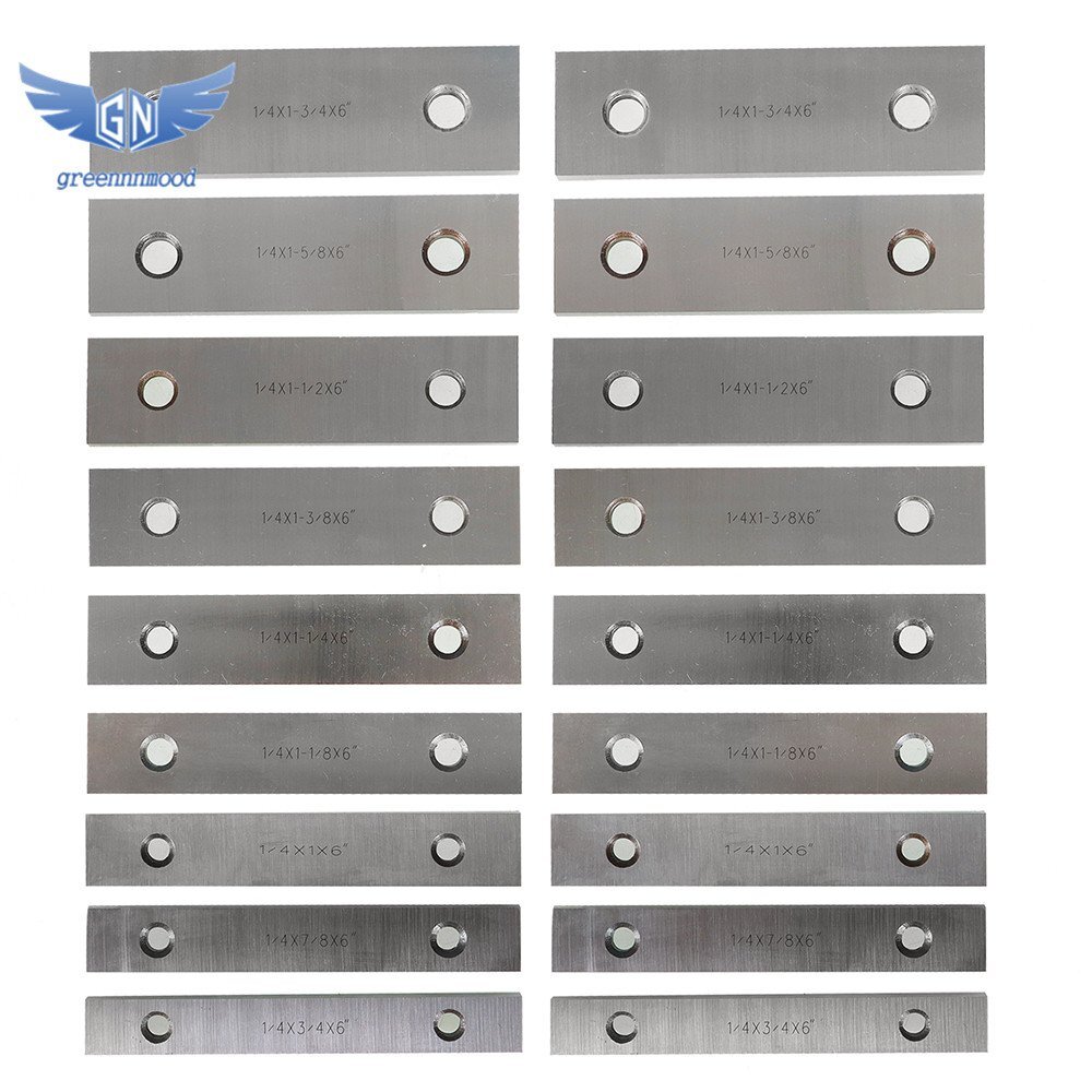 Steel Parallel Set 9 Pair 1/4 inch Thick 6 inch Long 0.0002 inch Precision