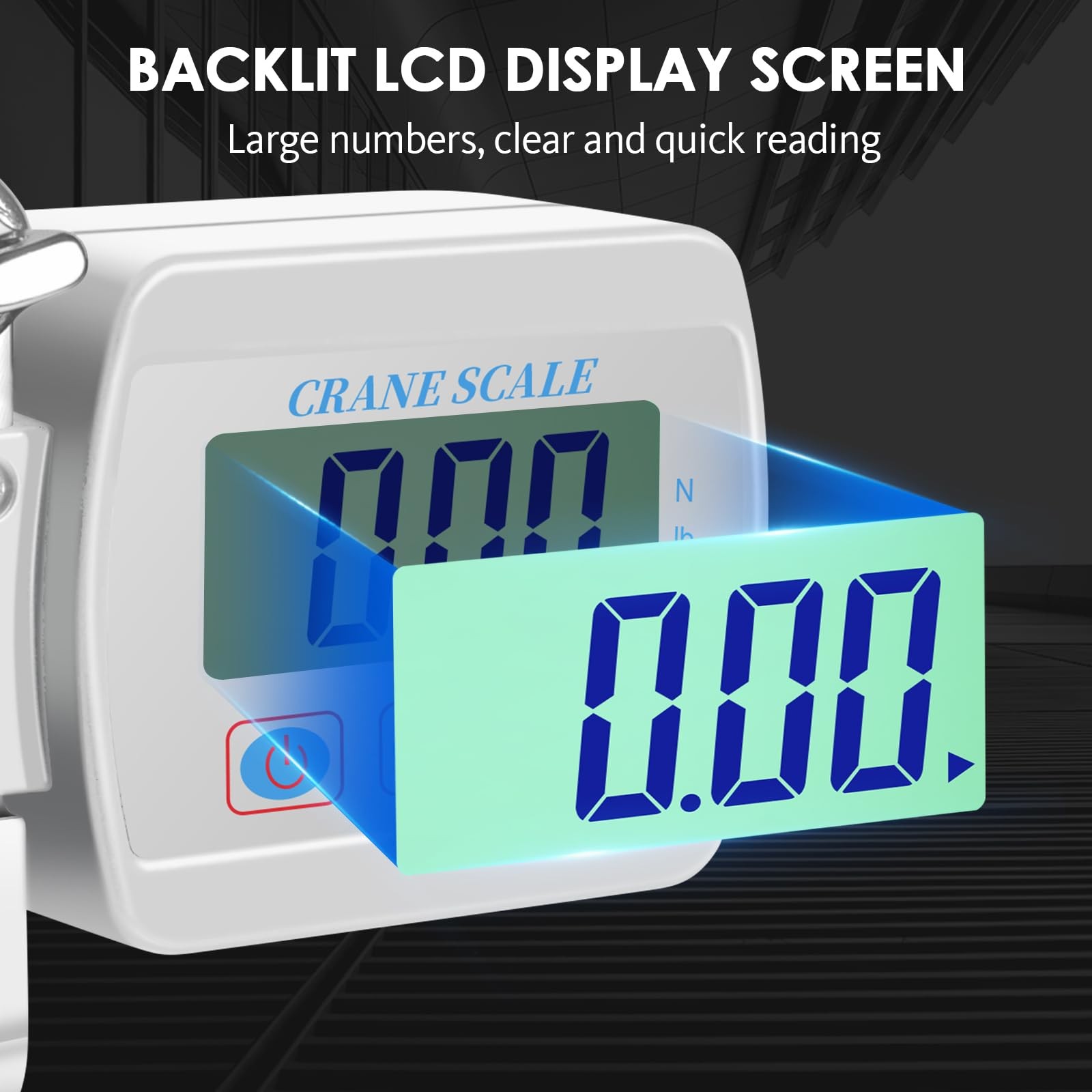 1100lbs 500kg Digital Crane Scale, Heavy Duty Hanging Scale with Backlit LCD,…