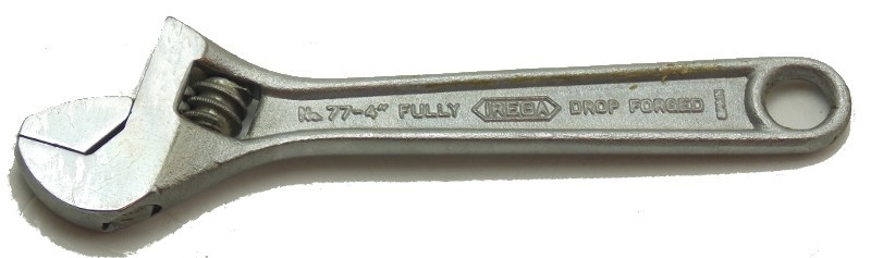 Rare Irega 4″ Crescent Adjustable Wrench No. 77-4″ Made in Spain Lightly Used