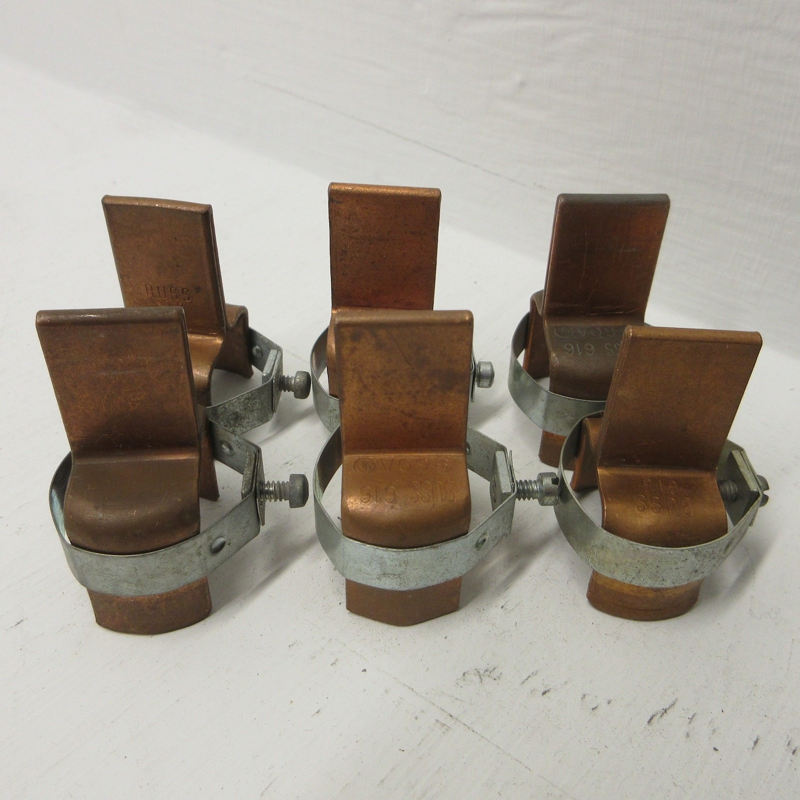 Bussmann 616 Fuse Reducers 100 Amp to 60 Amp 600VAC Copper (LOT OF 6) (3 PAIRS)
