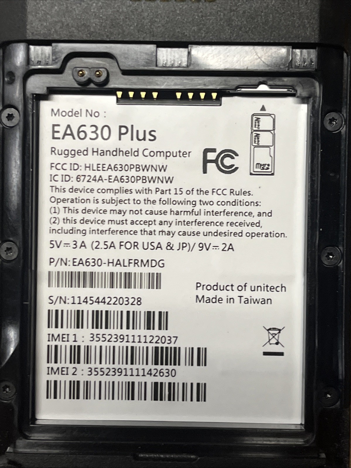 Unitech EA630 Plus Ruggedized Smartphone