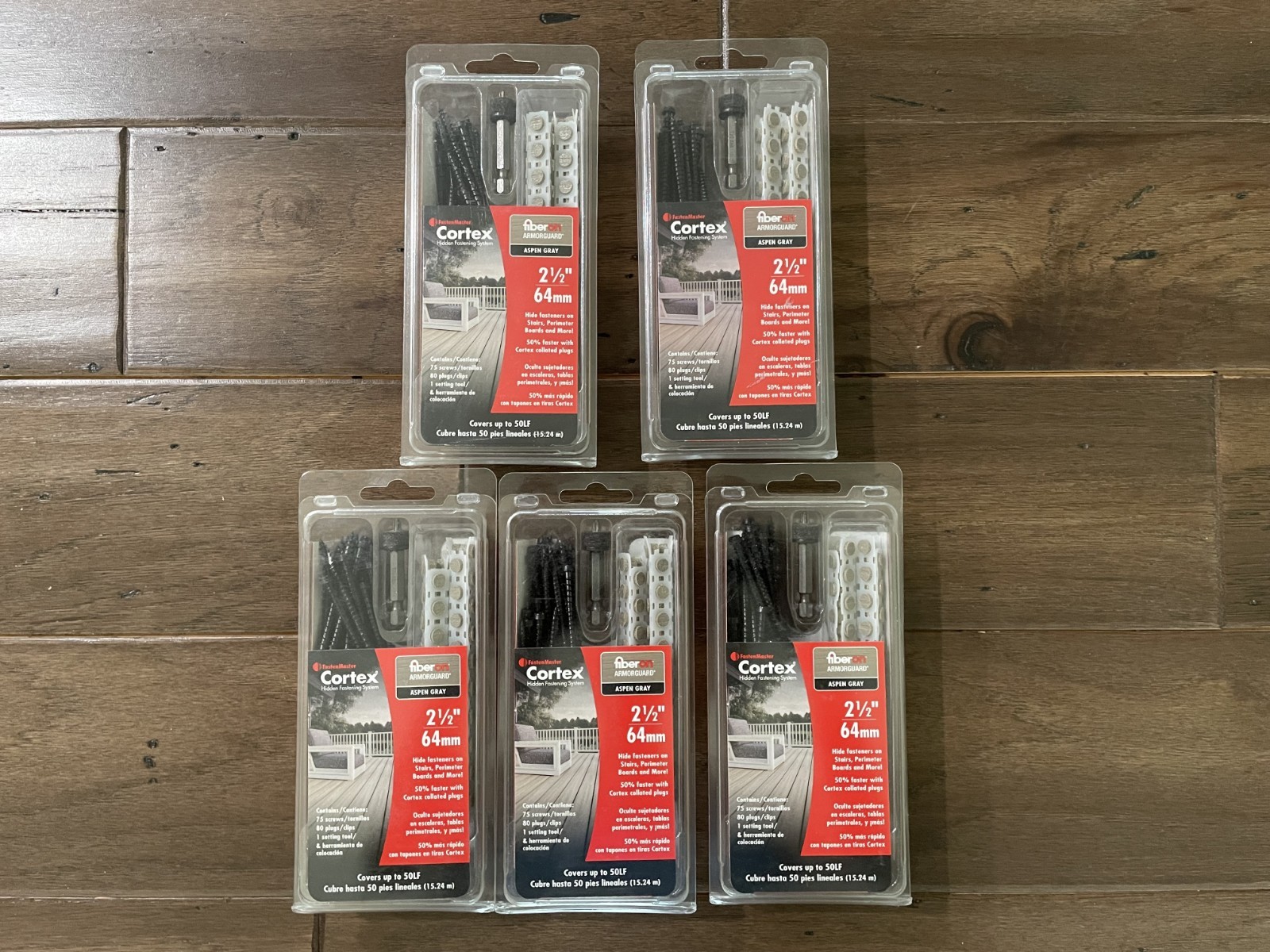 Lot Of 5 – Cortex Hidden Fastening System for Fiberon ArmorGuard Decking 2-1/2″