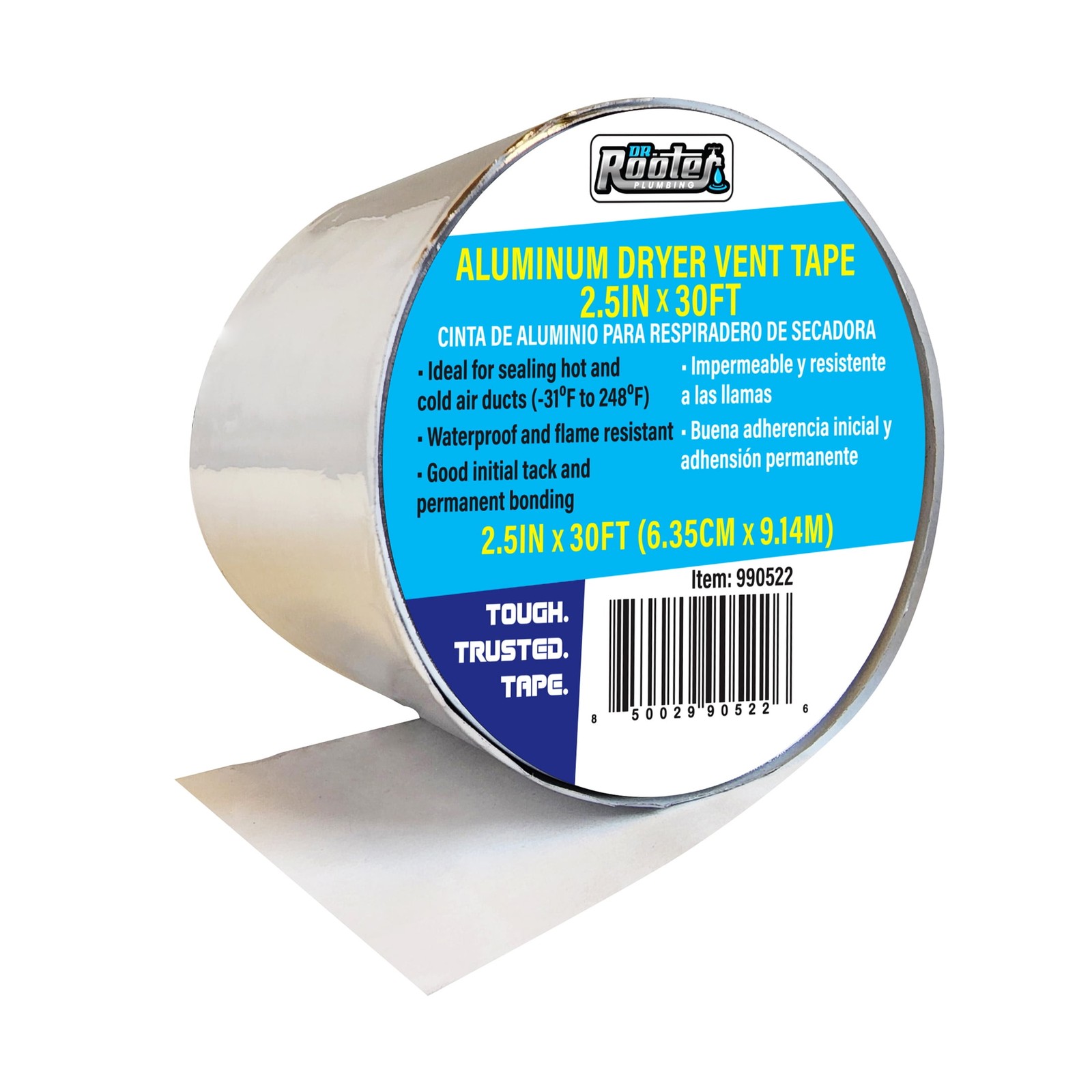 2.5in Waterproof Flame Resistant Aluminum Tape Dr. Rooter for Dryer Duct Sealing