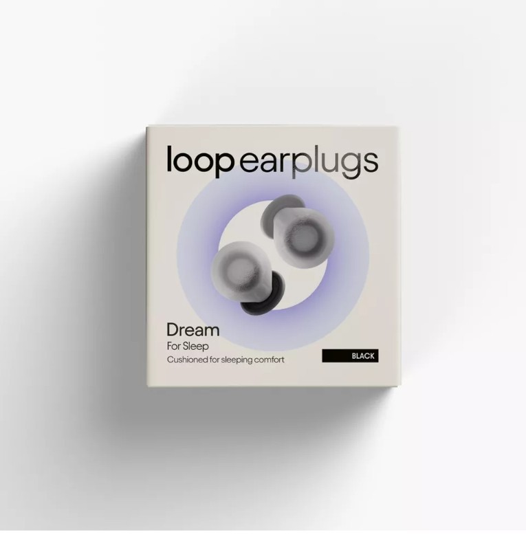 Loop Dream Earplugs for Deep Sleep, Napping and Snoring – Black