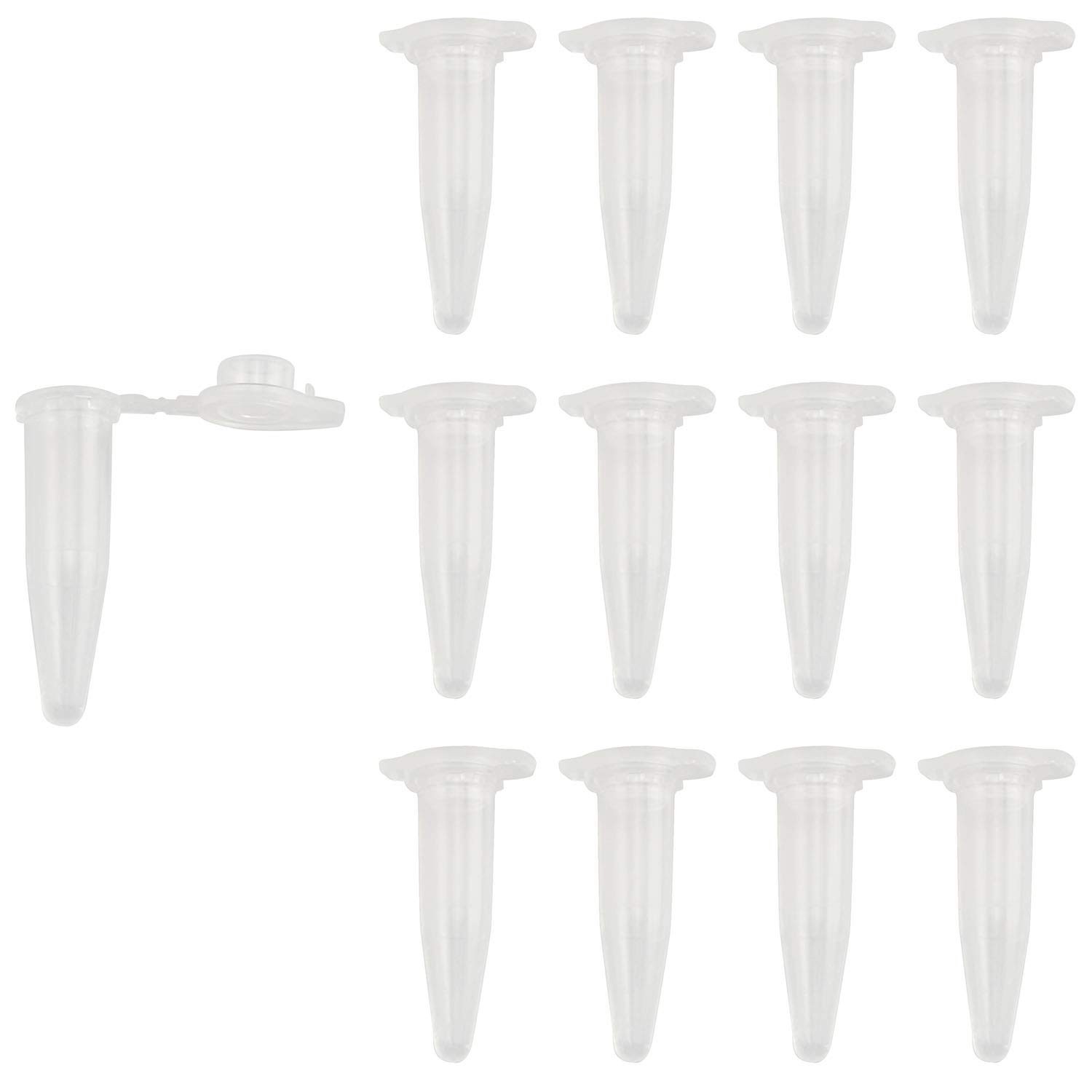 Centrifuge Tubes 200PCS 0.5 Ml Clear Graduated Polypropylene Microcentrifuge Via
