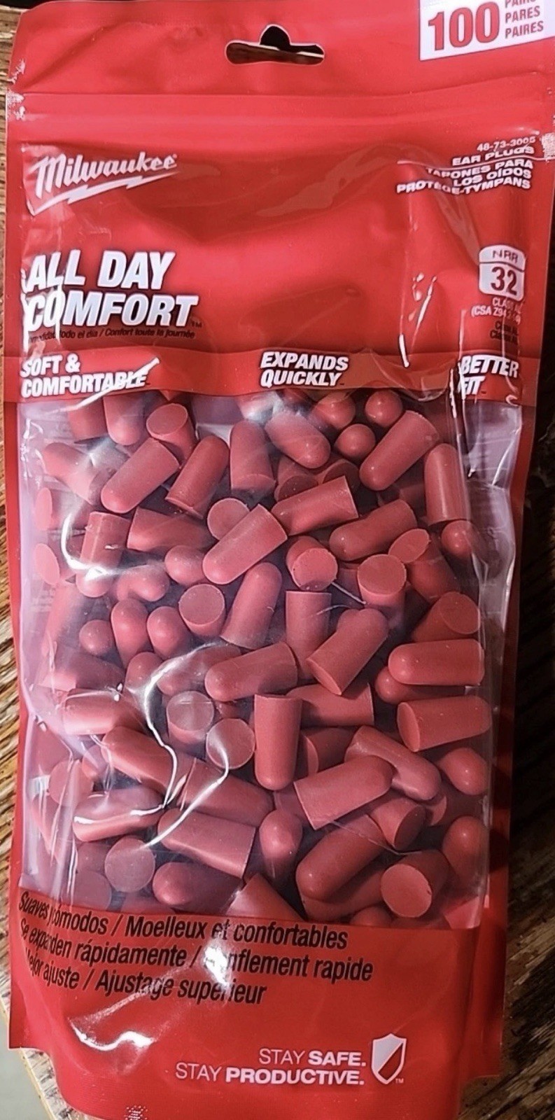Milwaukee Disposable Ear Plugs 100 Pack 32db 48-73-3005