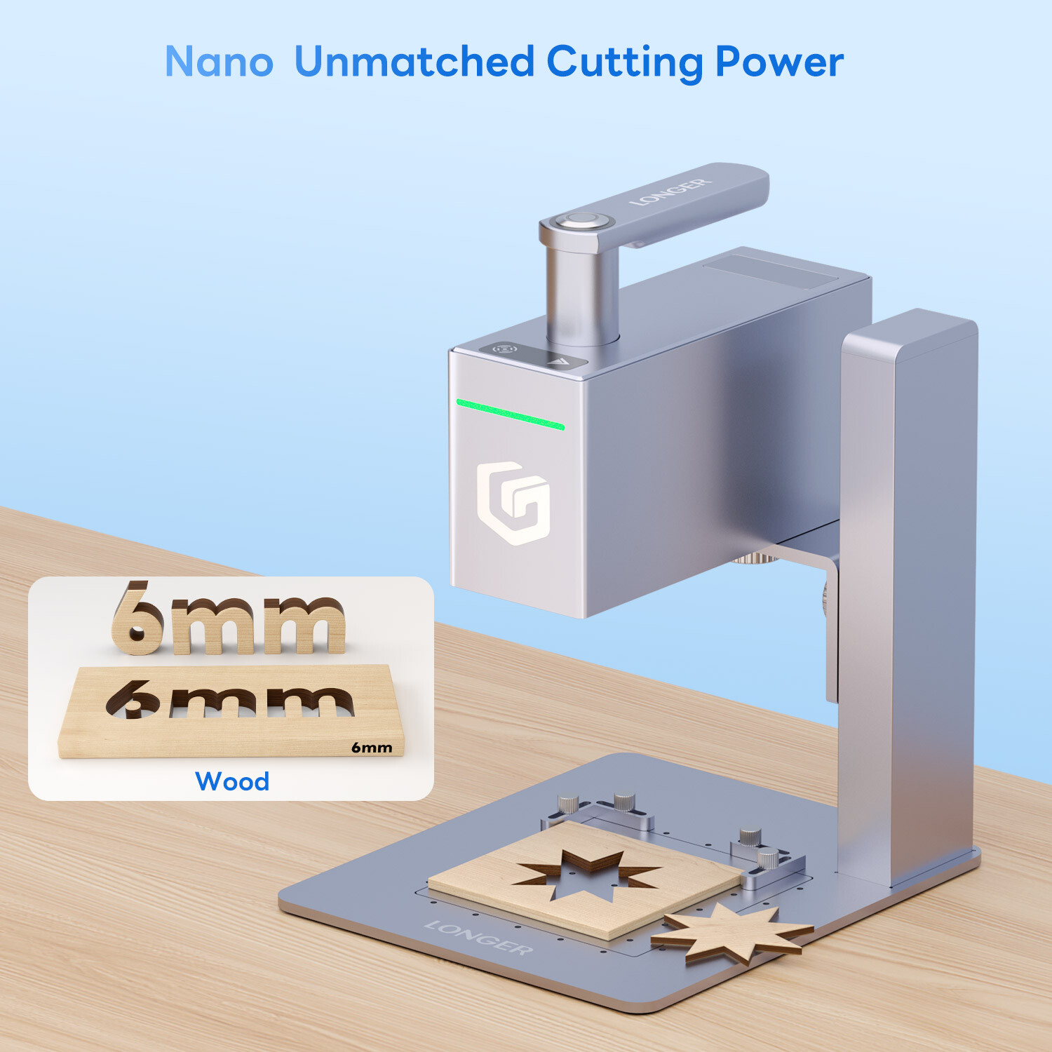 LONGER Nano Laser Engraver High Precision Engraving Laser Cutter Portable NEW