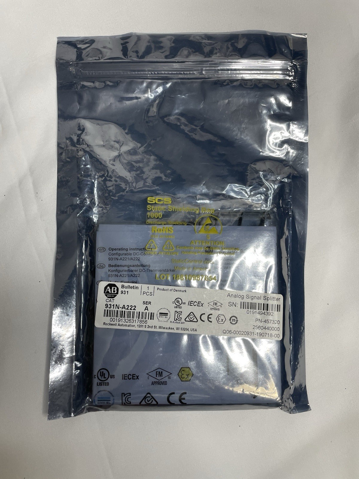 Allen-Bradley A-B 931N-A222 Analog Signal Splitter