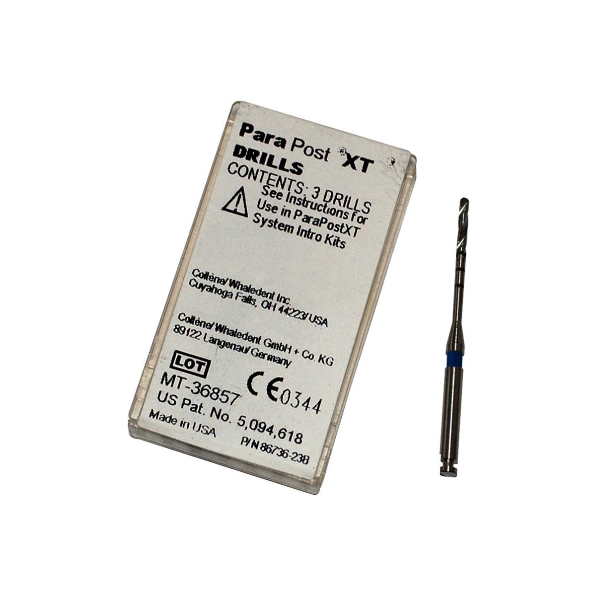 Coltene Whaledent P624-5 Parapost XT Dental Drills Size #4.5 .045″ Blue 3/Pk