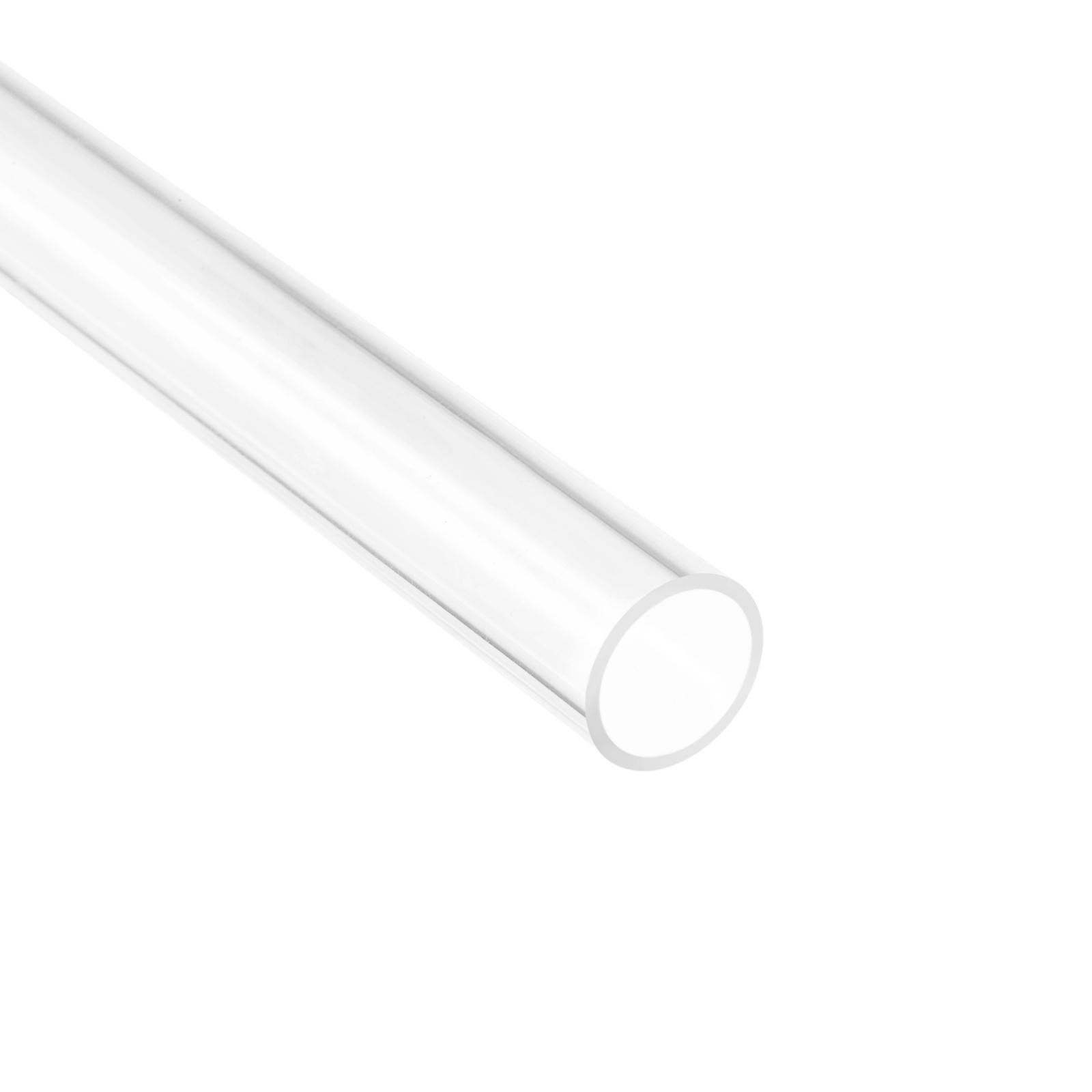 Clear Rigid Acrylic Pipe 13mm ID x 15mm OD x 0.5m 1mm Wall Tube
